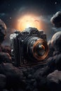 Photo camera in outer space