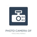 photo camera of rounded square shape icon in trendy design style. photo camera of rounded square shape icon isolated on white Royalty Free Stock Photo