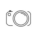 Photo camera sign - thin line- stock photo