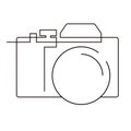 Photo camera silhouette, icon. Flat style photo camera. Vector. Royalty Free Stock Photo
