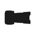 Photo camera silhouette side view. Icon Vector Illustration. Royalty Free Stock Photo