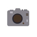 Photo camera simple flat style vector trendy illustration accessory for voyage, travelling