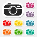 Photo camera sticker