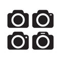 Photo camera vector icon, bold icon