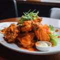 The photo of Buffalo wings plate Royalty Free Stock Photo