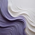 Minimal Textile Art In Lavender: A Paper Wave Of Hyperrealistic Details