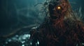 Scary Demon In Thickets: A Cinematic Rendered Image In 8k Resolution