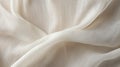 Ethereal White Silk Draped On Light Background - Gossamer Fabric Style