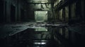 Eerie Abandoned Basement: Mirrored Realms And Ominous Vibes