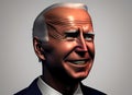 Joe Biden: 3D Digital Portrait of a Squinting President Created With Generative Ai