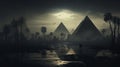 Mysterious Pyramids Of Giza A Dark And Atmospheric Dnd Style Image