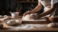 Rustic Bread-Making in a Country Kitchen