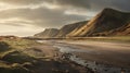 Iceland Beachscape Landscape Art Photography In Golden Light Style