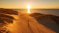 Golden Morning on the Baltic Sea. Generative AI Royalty Free Stock Photo