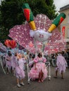 Woman in a Vibrant Costume at Notting Hill Carnival in London