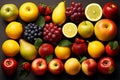 Photo capturing an eclectic array of diverse fruit types