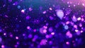 A photo capturing the hazy colors of blue and purple lights, Metallic confetti glimmering under disco lights