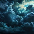 Dark Clouds Over a Bright Sun Royalty Free Stock Photo