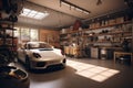 Photo of car garage complete with workshop equipment
