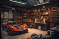 Photo of car garage complete with workshop equipment