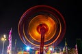 Photo of a carousel at night in a long exposure Royalty Free Stock Photo