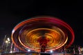 Photo of a carousel at night in a long exposure Royalty Free Stock Photo