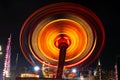 Photo of a carousel at night in a long exposure Royalty Free Stock Photo