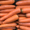 Photo carrots on many supermarket shelves