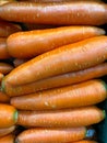 Photo carrots on many supermarket shelves