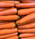 Photo carrots on many supermarket shelves