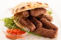 Photo of Cevapi, cevapcici, traditional Balkan food - delicius Royalty Free Stock Photo