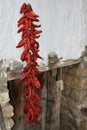 The chain of dried red peppers