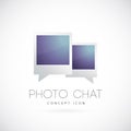 Photo chat vector concept symbol icon