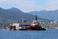 A photo of the Chevron Legacy fuel barge in the port of Vancouver, Canada Royalty Free Stock Photo