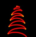 Photo of Christmas tree made by lazer painting