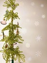 photo of a Christmas tree made with your own hands Royalty Free Stock Photo