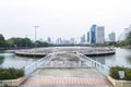 A circular platform at Benchakitti Park, Bangkok, Thailand