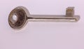 photo of a classic iron interior key normally used for bedroom doors.