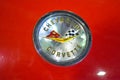 Photo of classic vintage Chevrolet Corvette trunk Emblem. Royalty Free Stock Photo