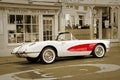 Classic vintage corvette in sepia tone