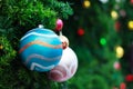 Photo of Closeup Christmas ball from Christmas tree Royalty Free Stock Photo