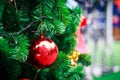 Photo of Closeup Christmas ball from Christmas tree Royalty Free Stock Photo