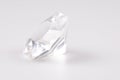 Photo closeup diamond crystal brilliant on white background