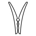 Photo clothes pin icon, outline style Royalty Free Stock Photo