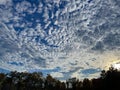 Clouds in the Sky at Sunset in October Royalty Free Stock Photo