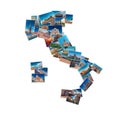 Photo collage made of Italy travel landmarks Royalty Free Stock Photo