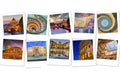 Photo collage from Rome, Italy. Colosseum, Vatican, museums photos. Travel concept Royalty Free Stock Photo