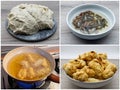 Photo Collage of traditional Italian Crispeddi Calabresi ca lici.