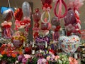 Colorful Balloons and Flowers Ready for Valentines Day