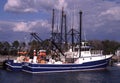 Colorful Commercial Fishing Boats in Ocean City Royalty Free Stock Photo